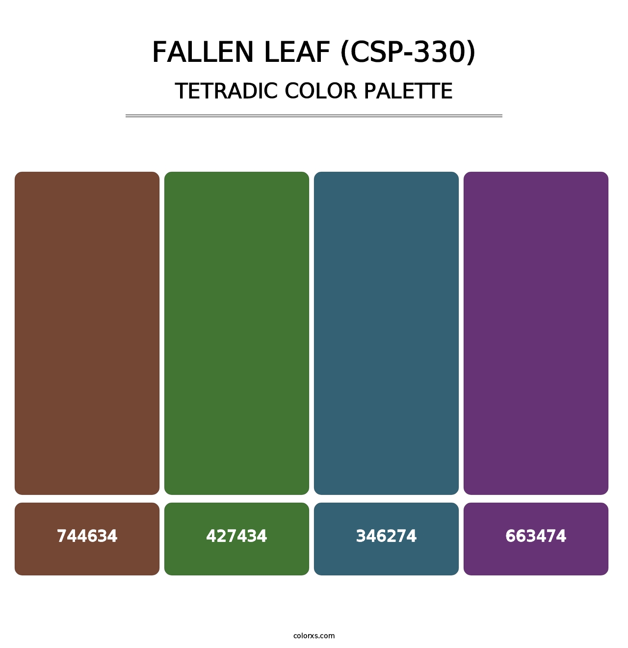 Fallen Leaf (CSP-330) - Tetradic Color Palette