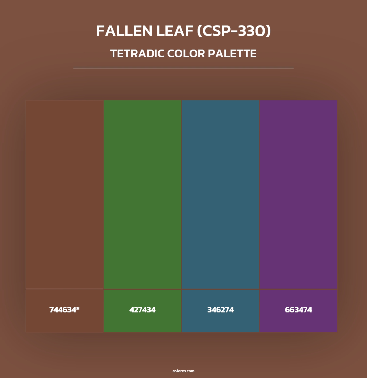 Fallen Leaf (CSP-330) - Tetradic Color Palette