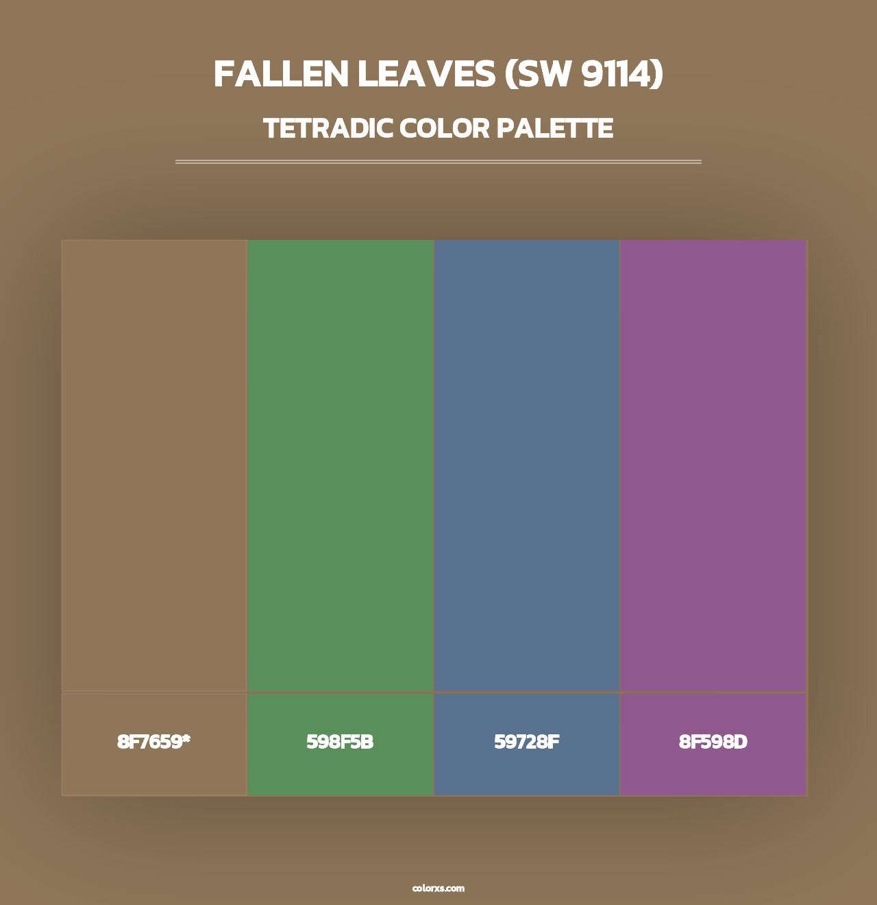 Fallen Leaves (SW 9114) - Tetradic Color Palette