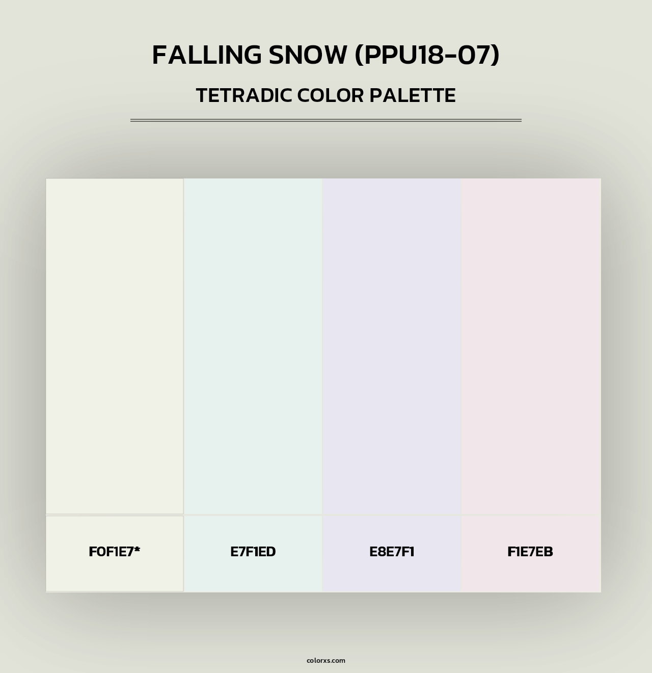 Falling Snow (PPU18-07) - Tetradic Color Palette