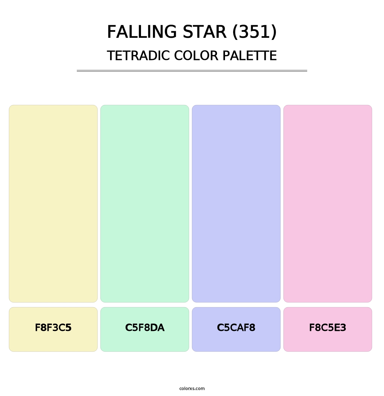 Falling Star (351) - Tetradic Color Palette