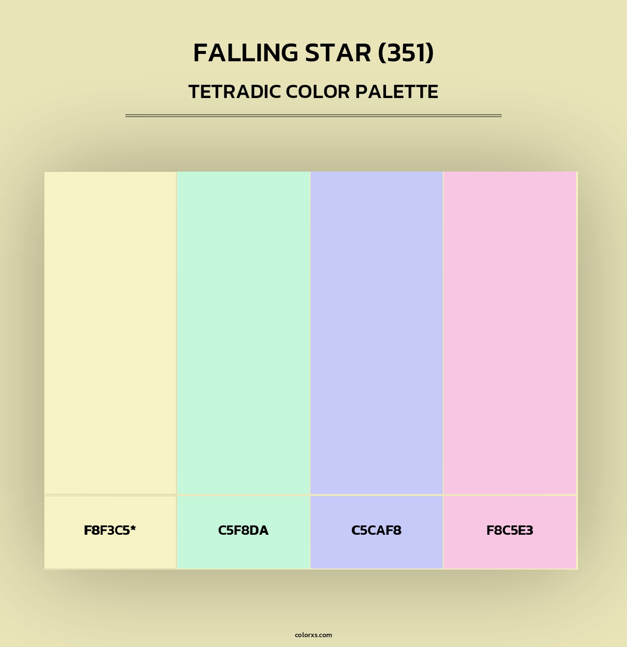 Falling Star (351) - Tetradic Color Palette