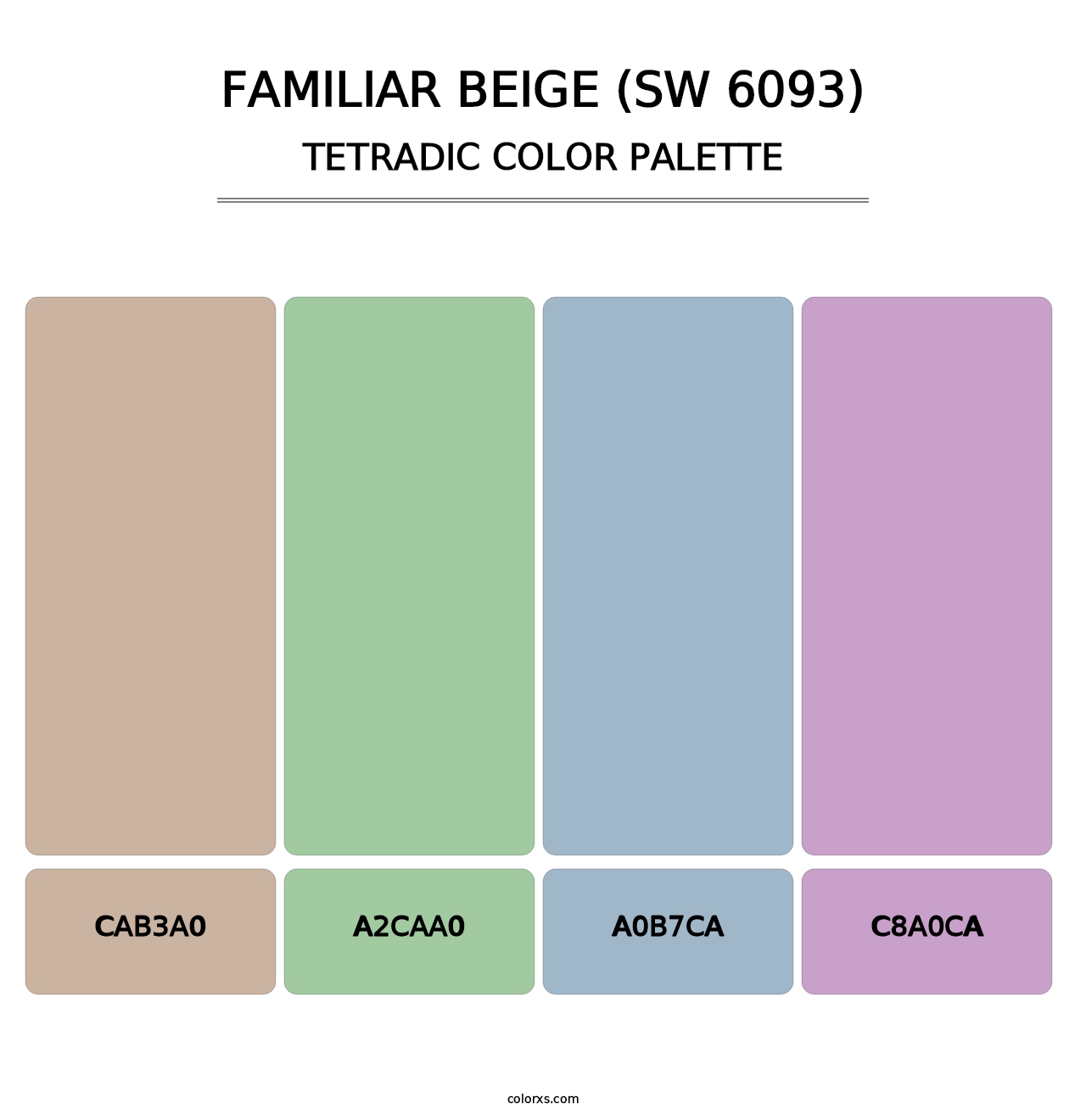 Familiar Beige (SW 6093) - Tetradic Color Palette