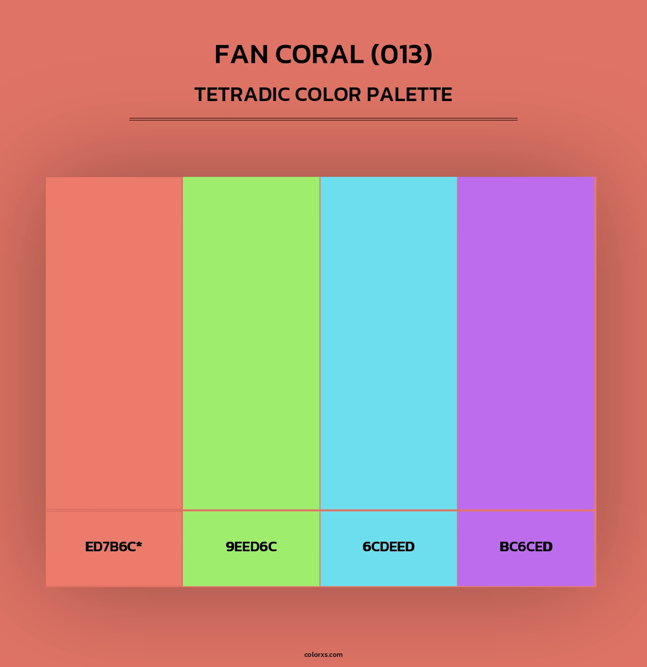 Fan Coral (013) - Tetradic Color Palette