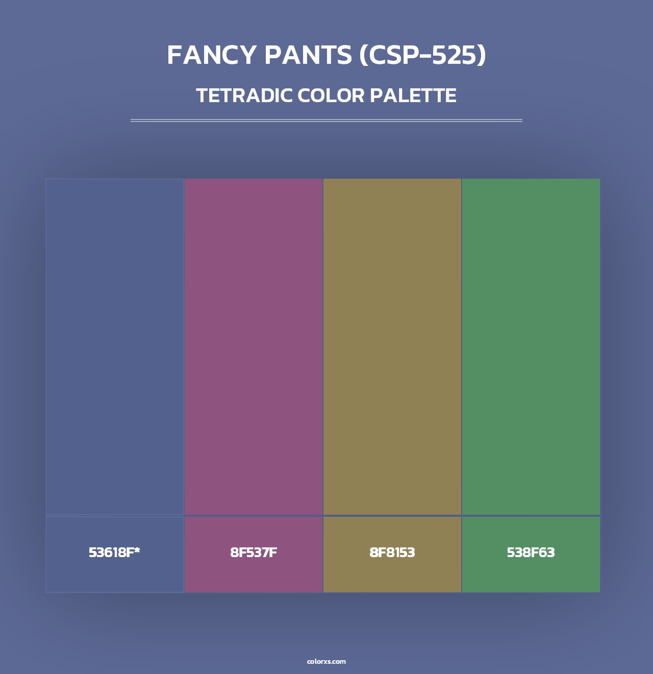 Fancy Pants (CSP-525) - Tetradic Color Palette