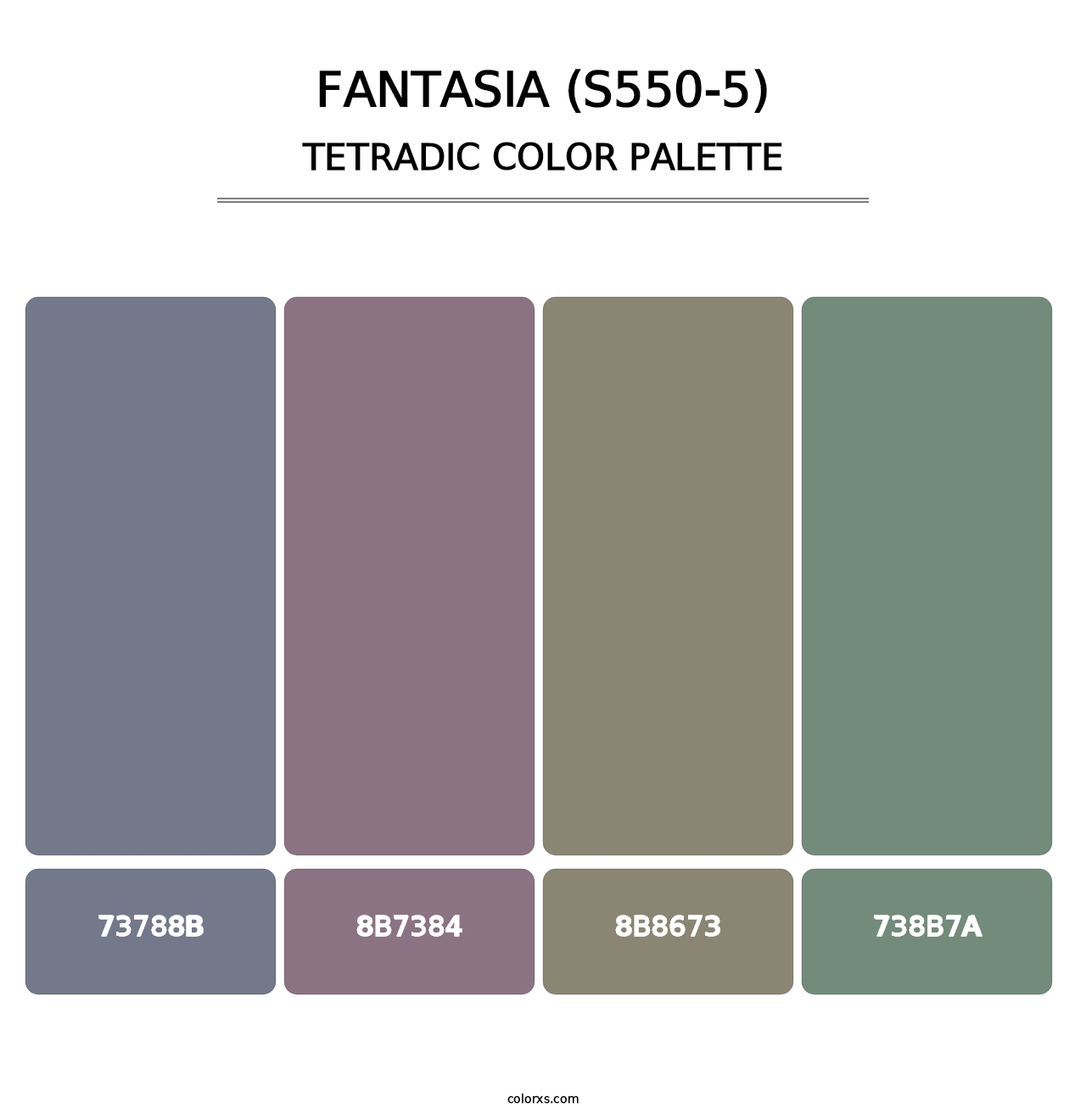 Fantasia (S550-5) - Tetradic Color Palette