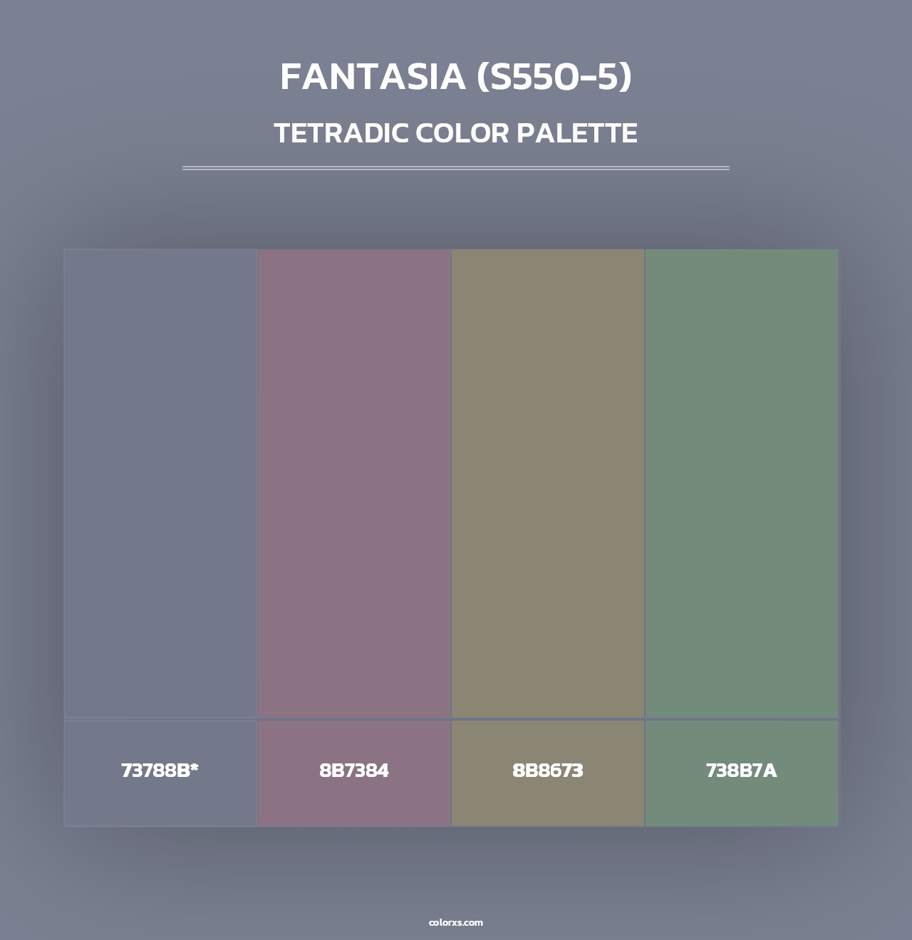 Fantasia (S550-5) - Tetradic Color Palette