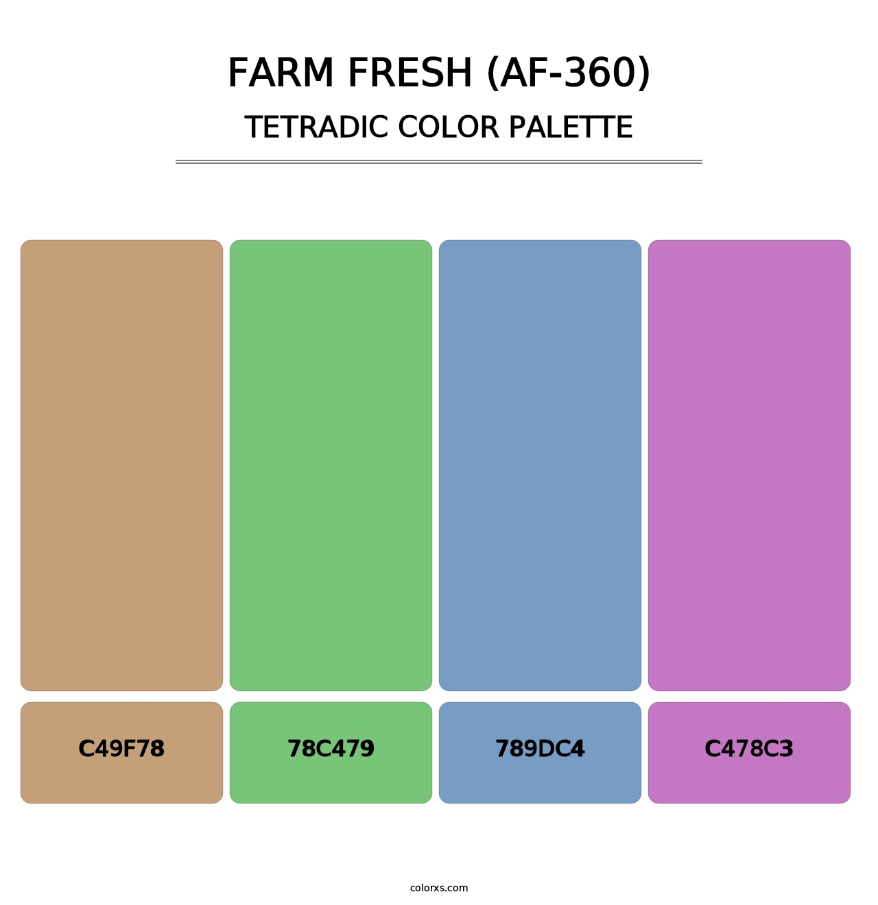 Farm Fresh (AF-360) - Tetradic Color Palette