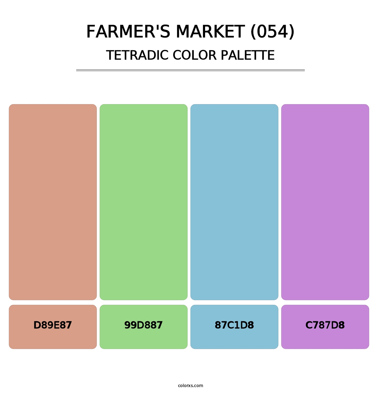 Farmer's Market (054) - Tetradic Color Palette