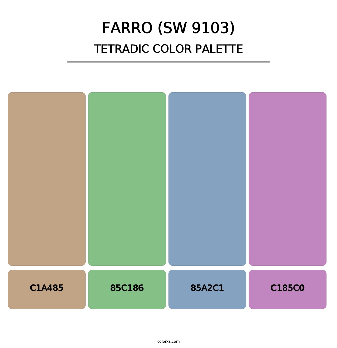 Farro (SW 9103) - Tetradic Color Palette