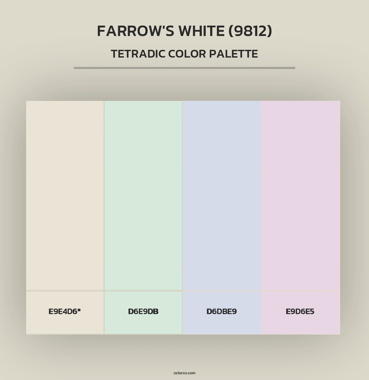 Farrow's White (9812) - Tetradic Color Palette