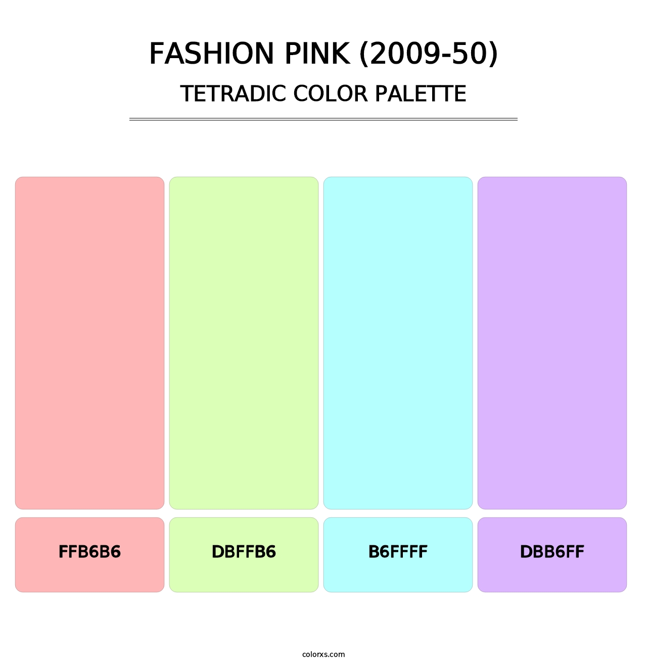 Fashion Pink (2009-50) - Tetradic Color Palette