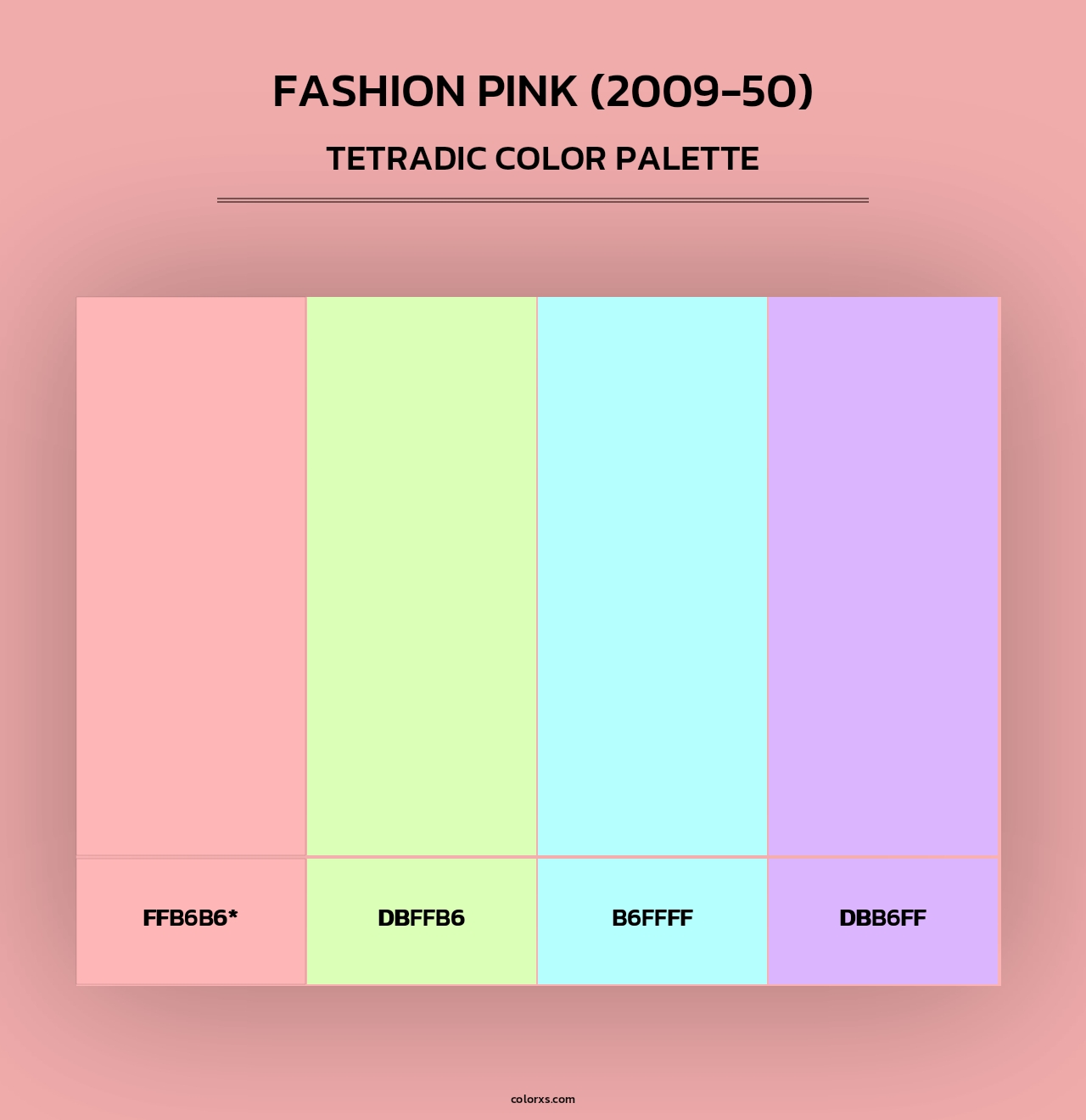 Fashion Pink (2009-50) - Tetradic Color Palette