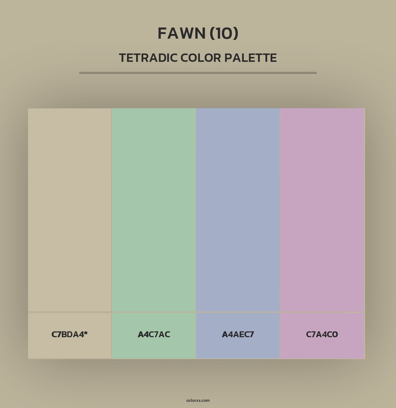 Fawn (10) - Tetradic Color Palette