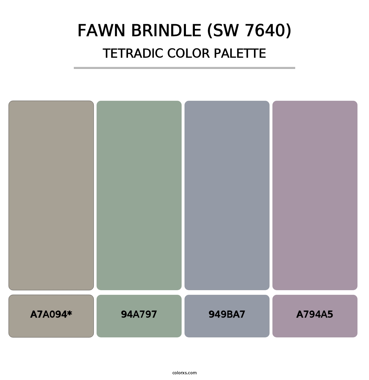 Fawn Brindle (SW 7640) - Tetradic Color Palette