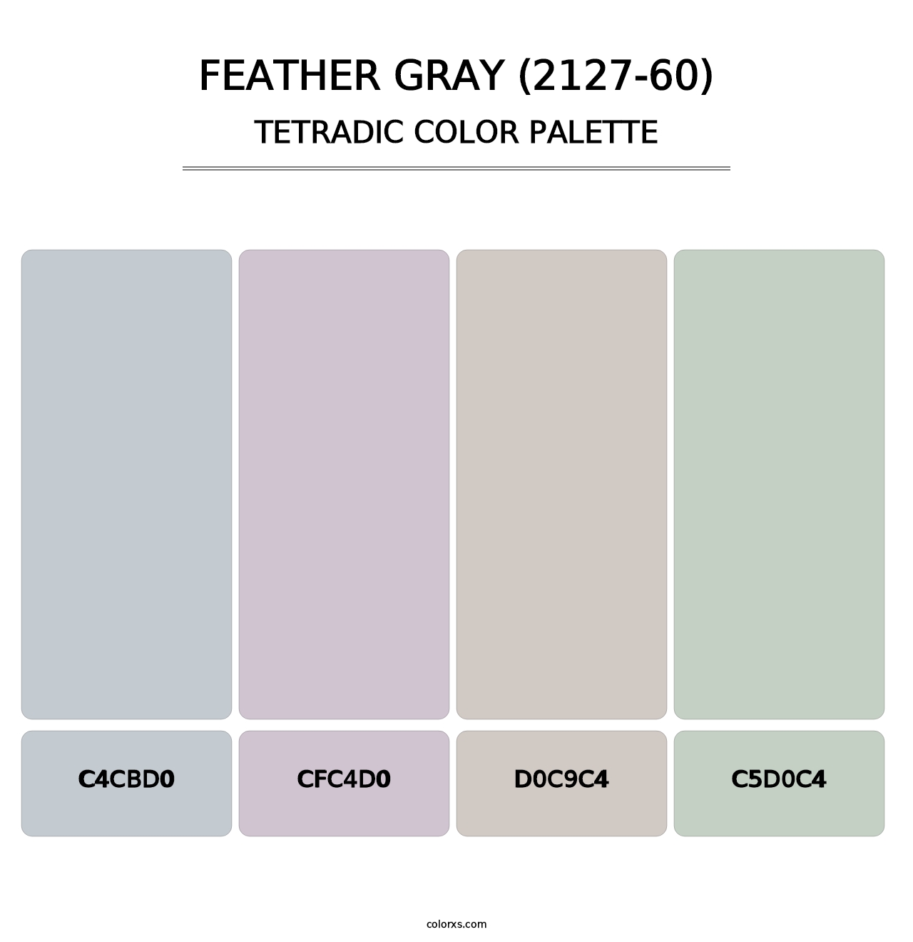 Feather Gray (2127-60) - Tetradic Color Palette