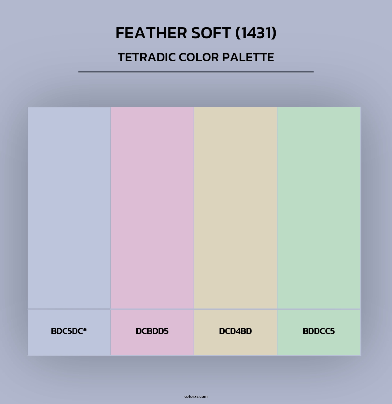 Feather Soft (1431) - Tetradic Color Palette