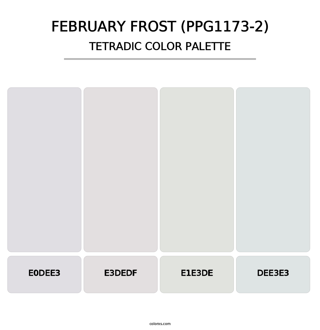 February Frost (PPG1173-2) - Tetradic Color Palette