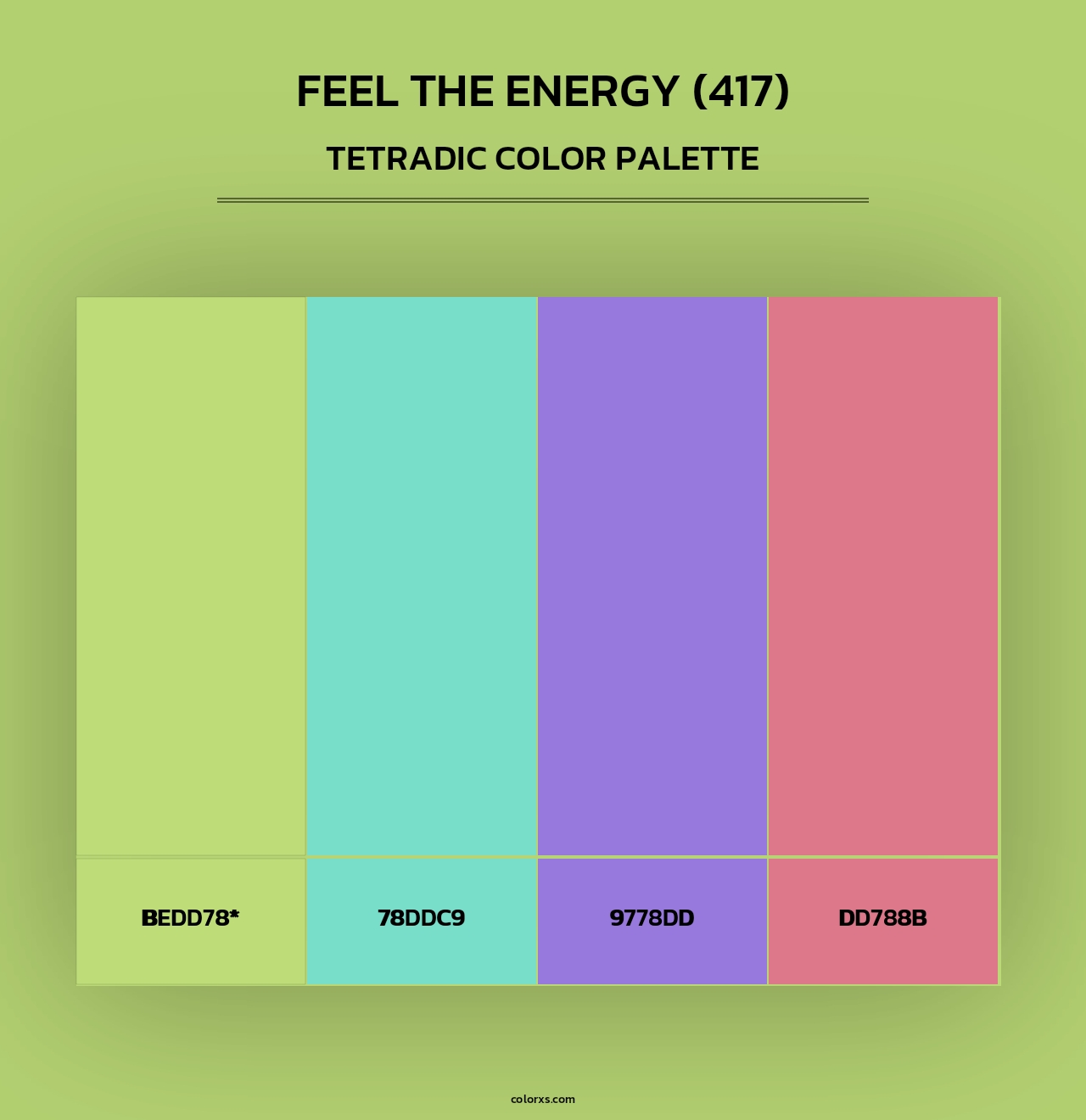 Feel the Energy (417) - Tetradic Color Palette