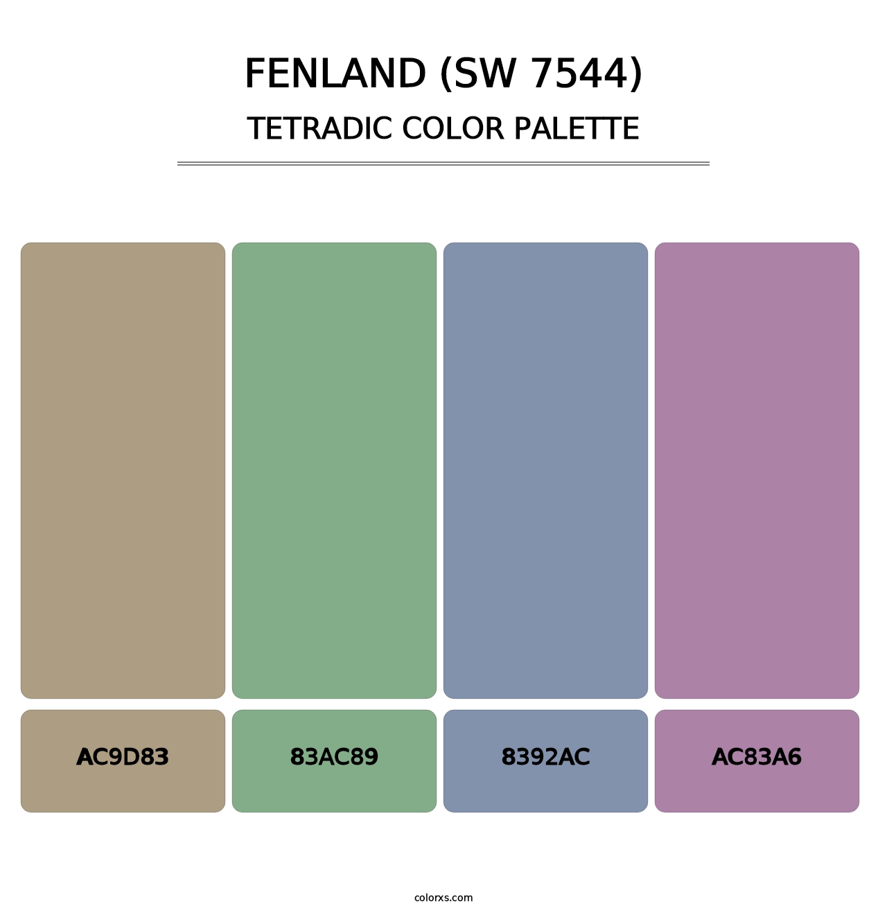 Fenland (SW 7544) - Tetradic Color Palette