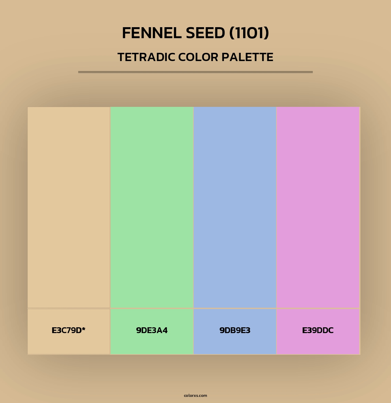 Fennel Seed (1101) - Tetradic Color Palette