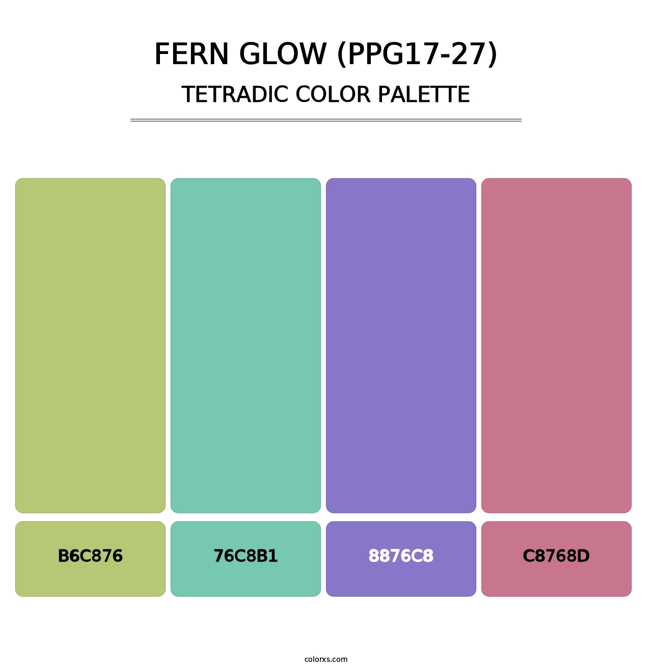 Fern Glow (PPG17-27) - Tetradic Color Palette