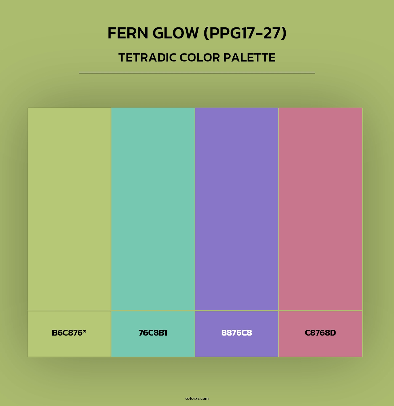 Fern Glow (PPG17-27) - Tetradic Color Palette