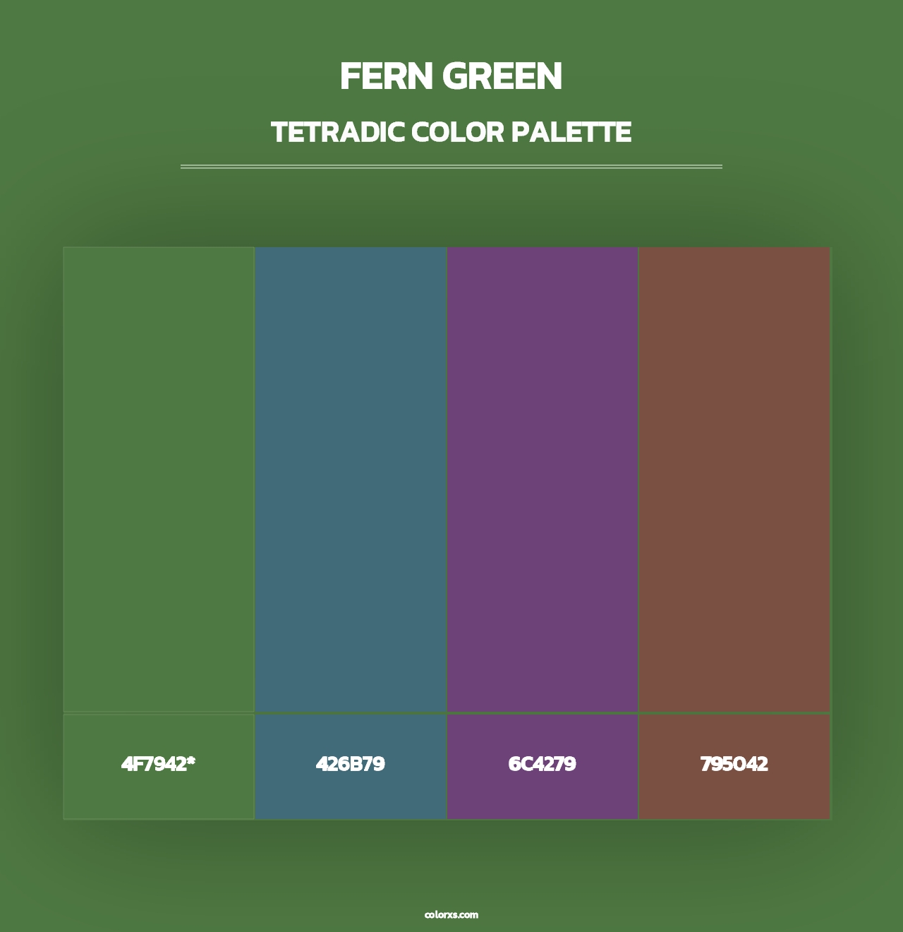 Fern green - Tetradic Color Palette