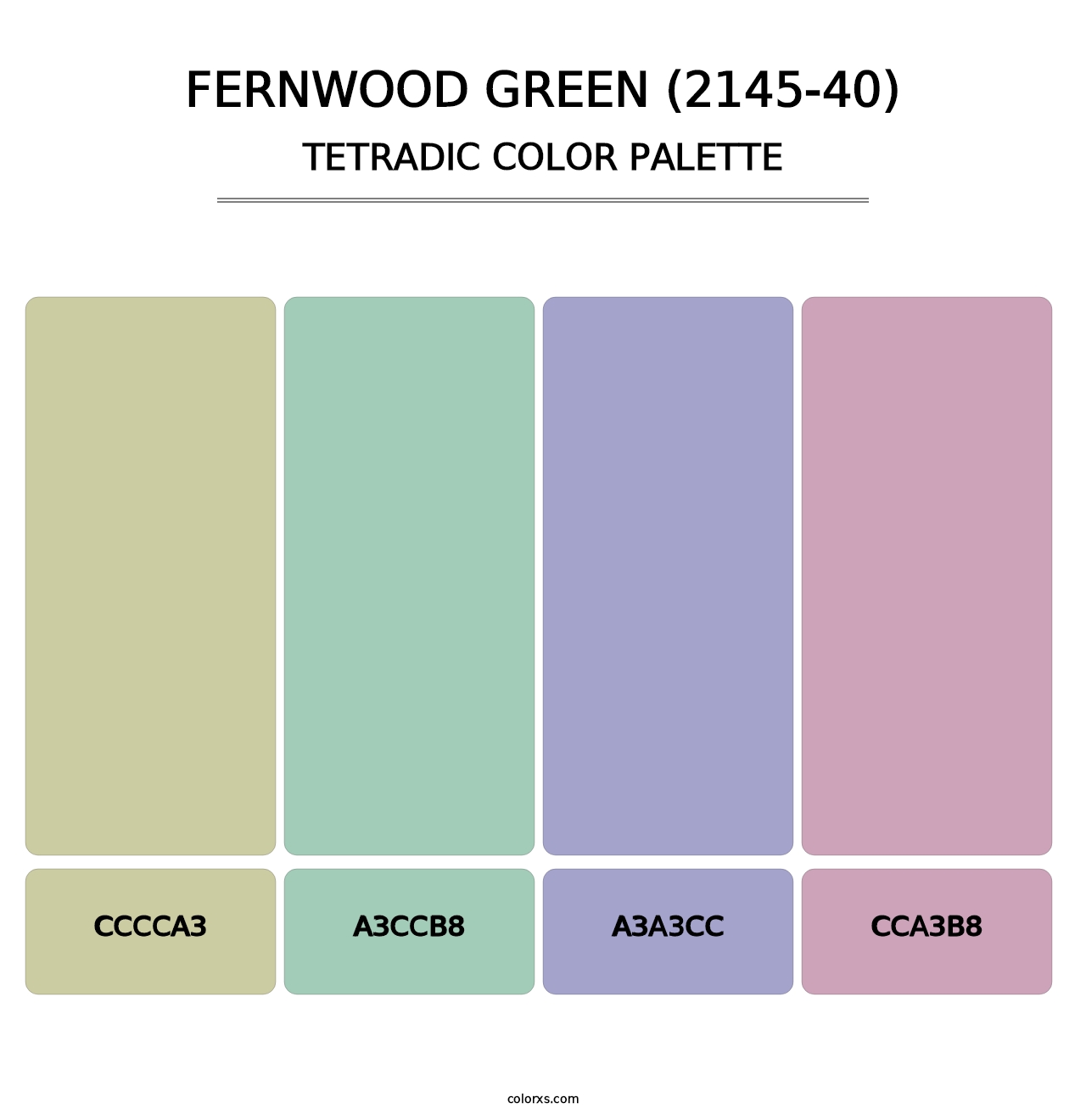 Fernwood Green (2145-40) - Tetradic Color Palette