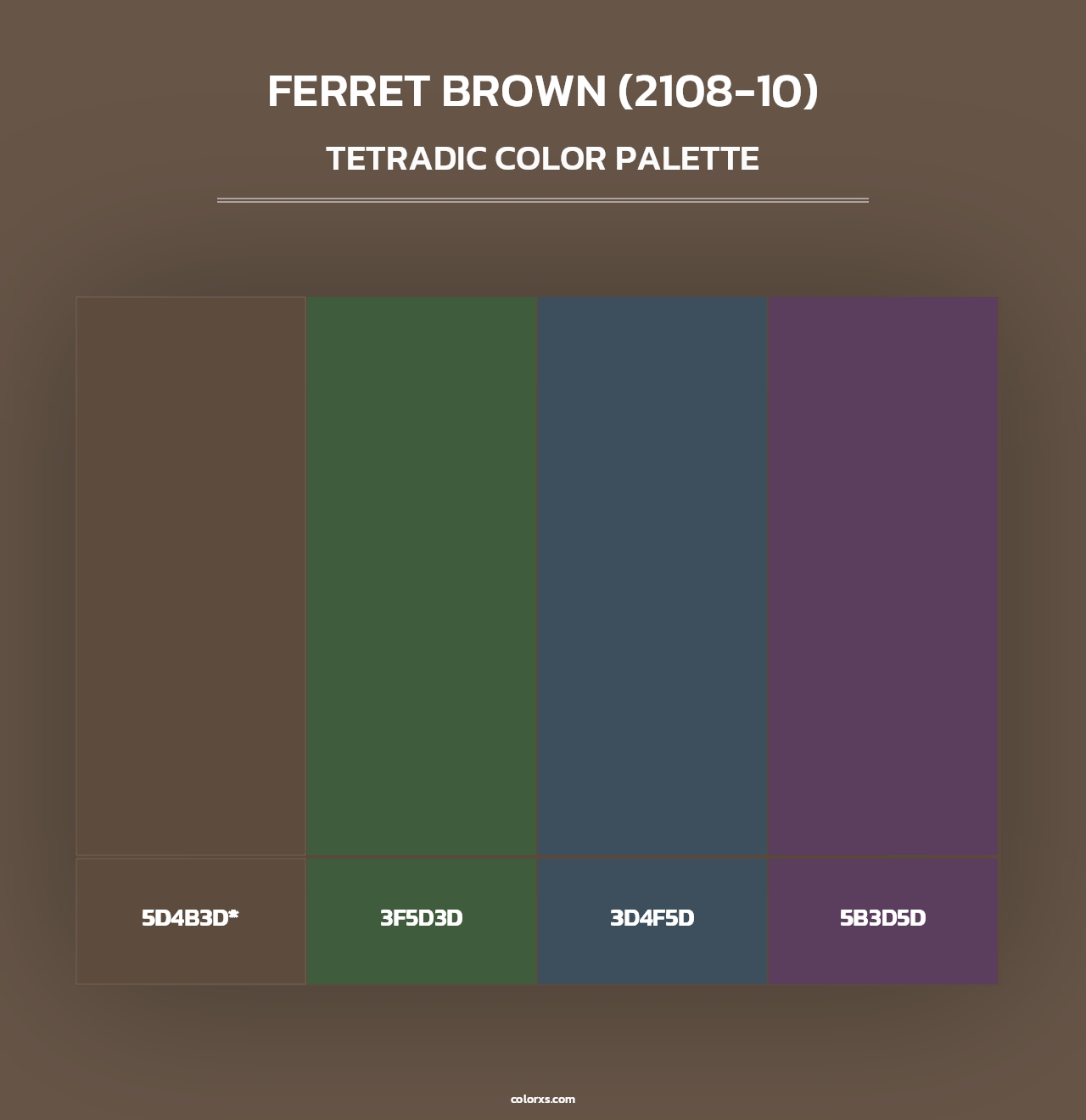 Ferret Brown (2108-10) - Tetradic Color Palette