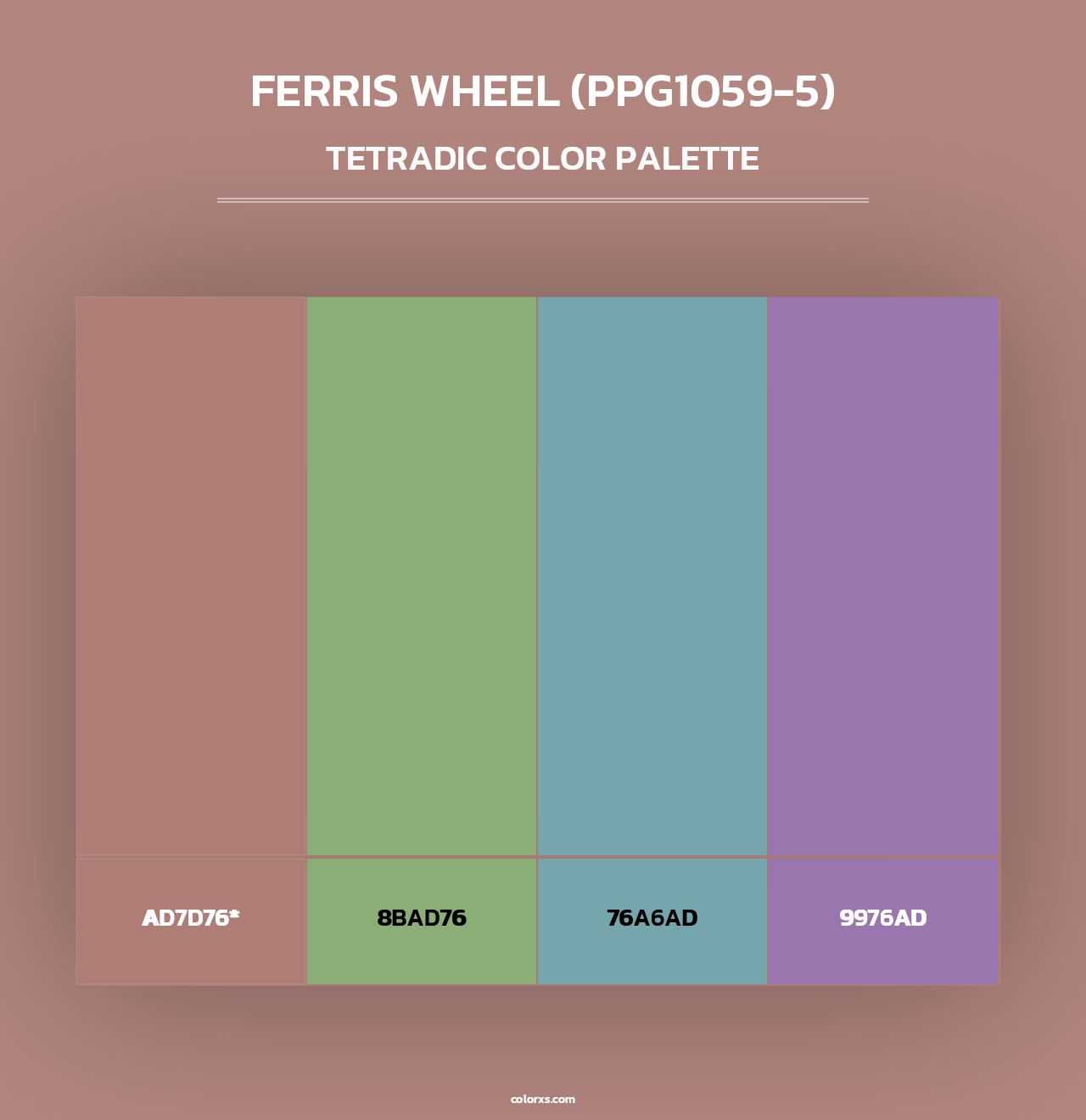 Ferris Wheel (PPG1059-5) - Tetradic Color Palette