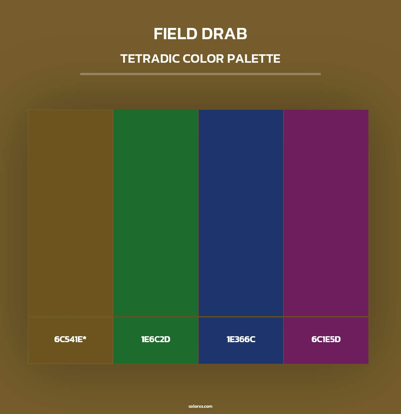 Field Drab - Tetradic Color Palette