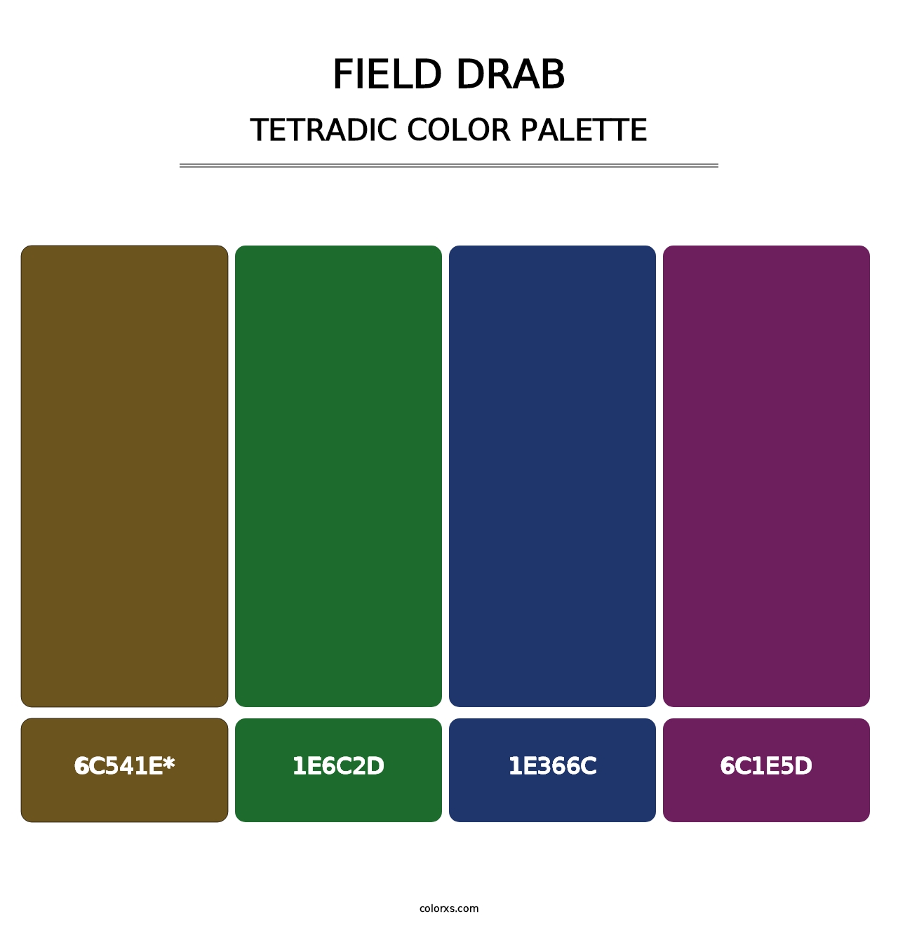 Field Drab - Tetradic Color Palette