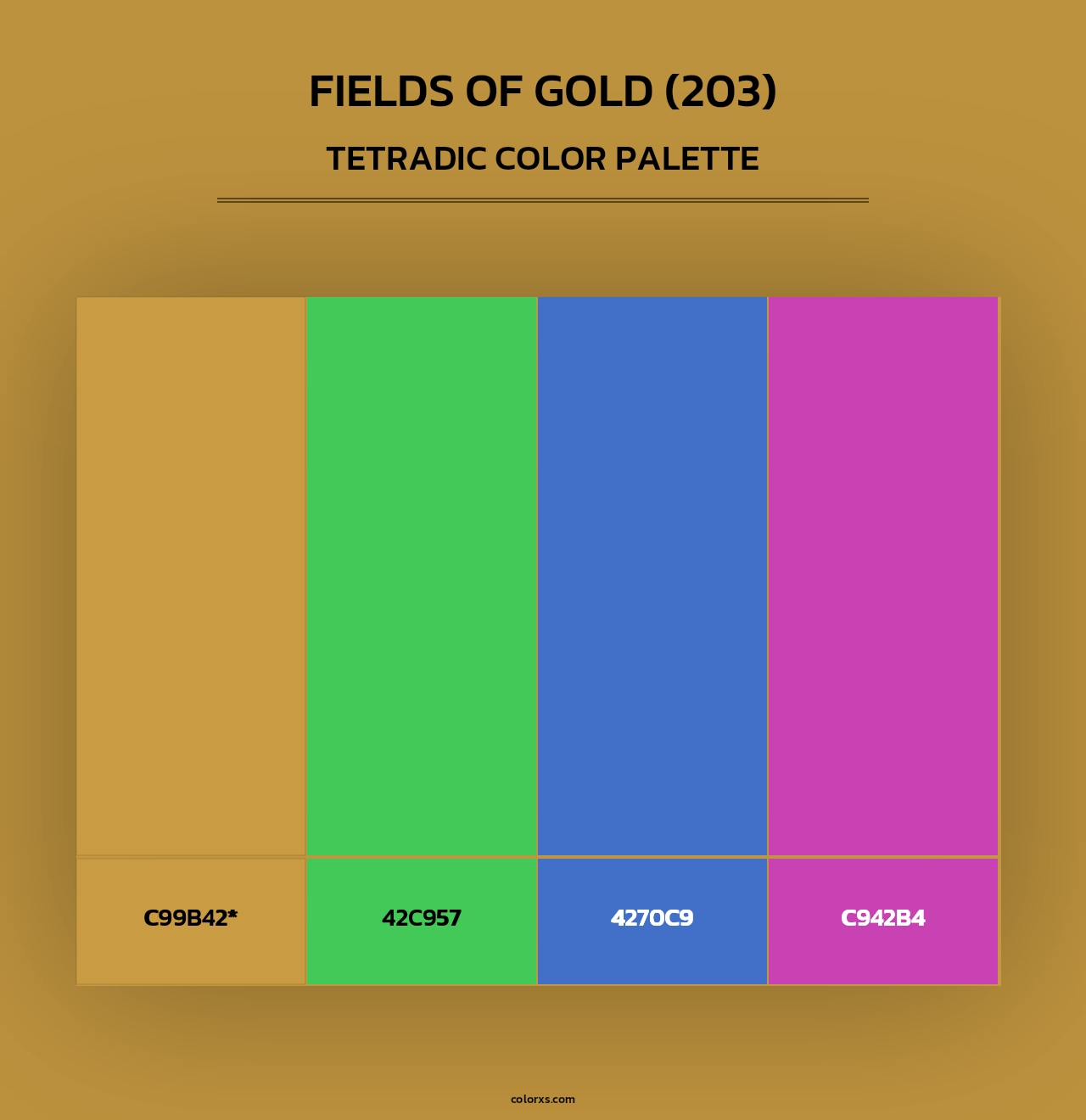 Fields of Gold (203) - Tetradic Color Palette
