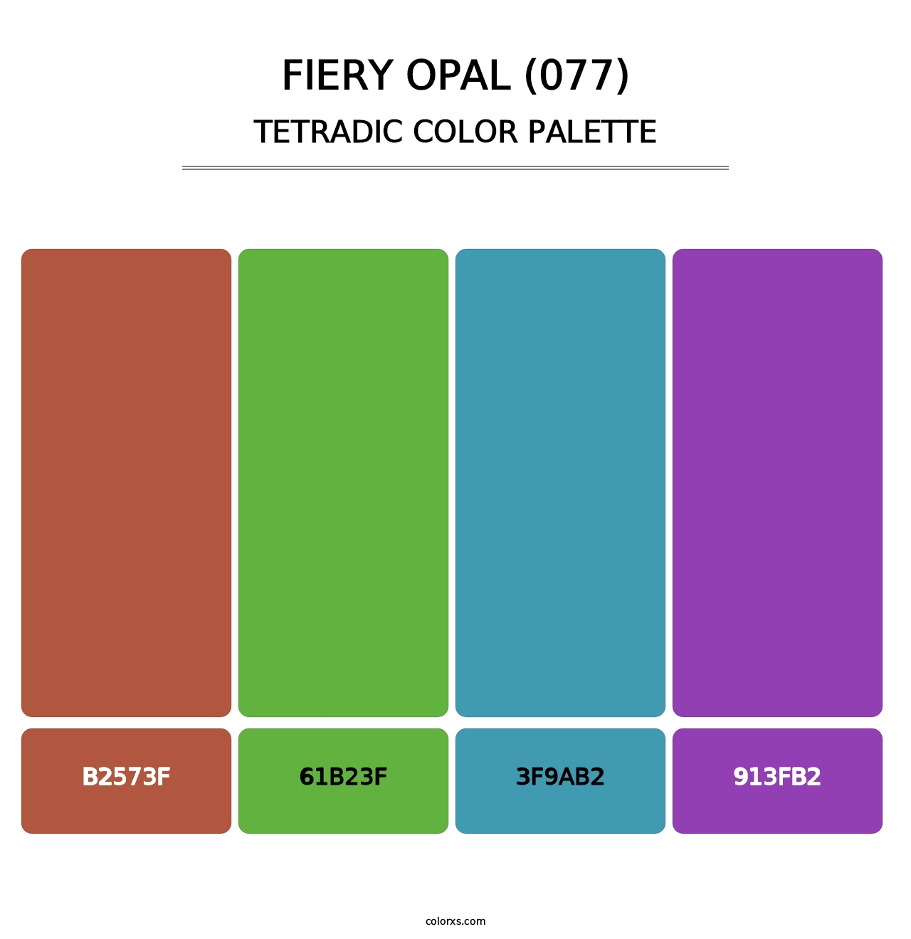 Fiery Opal (077) - Tetradic Color Palette