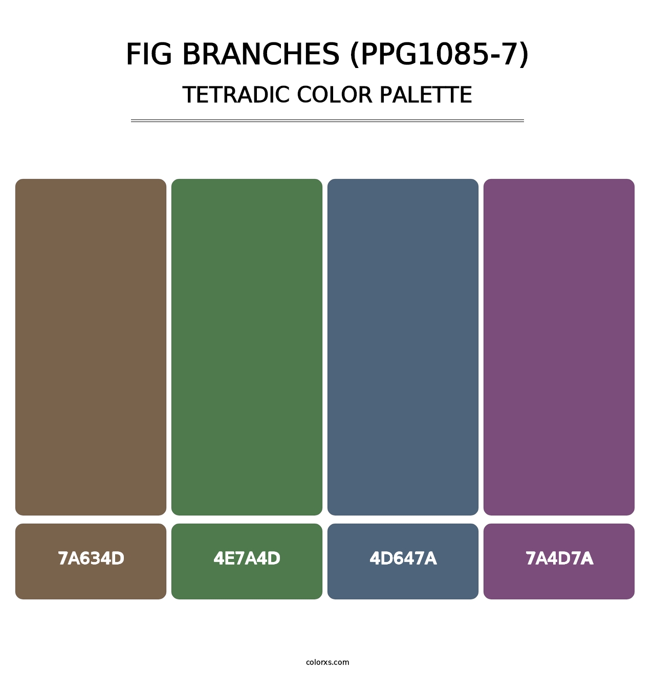 Fig Branches (PPG1085-7) - Tetradic Color Palette