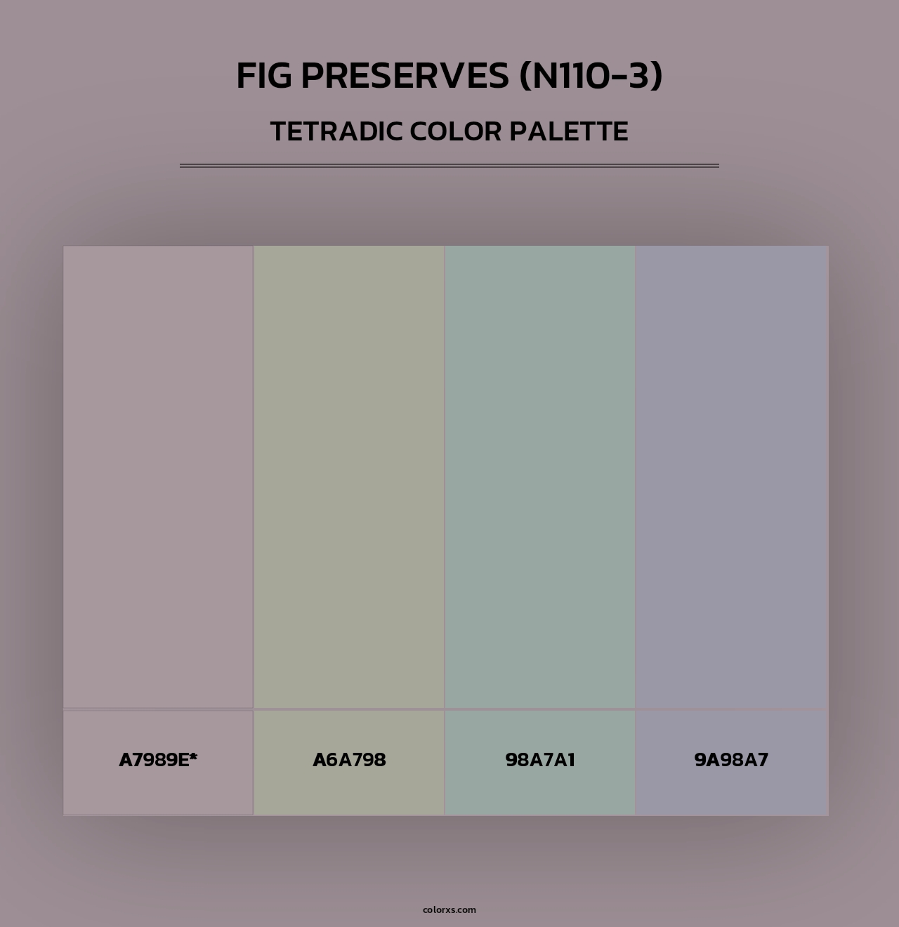 Fig Preserves (N110-3) - Tetradic Color Palette