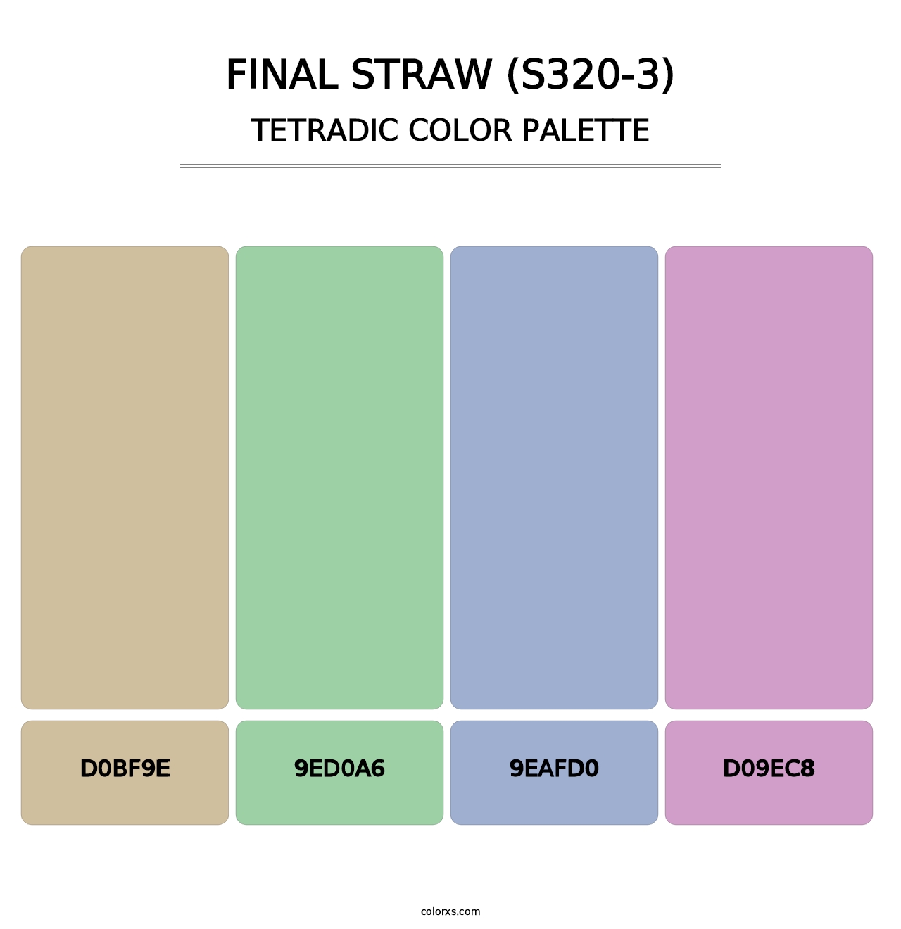 Final Straw (S320-3) - Tetradic Color Palette