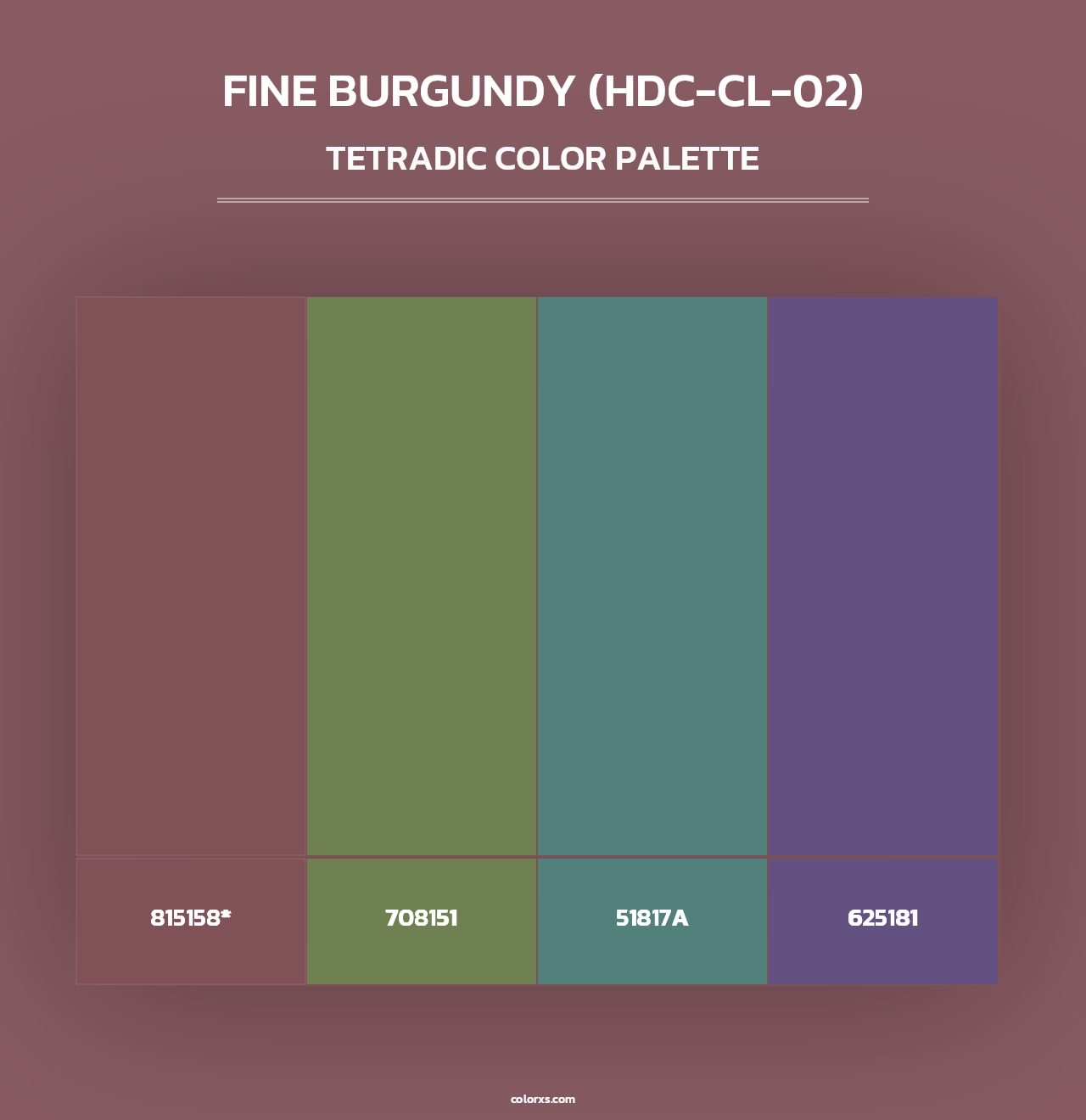 Fine Burgundy (HDC-CL-02) - Tetradic Color Palette
