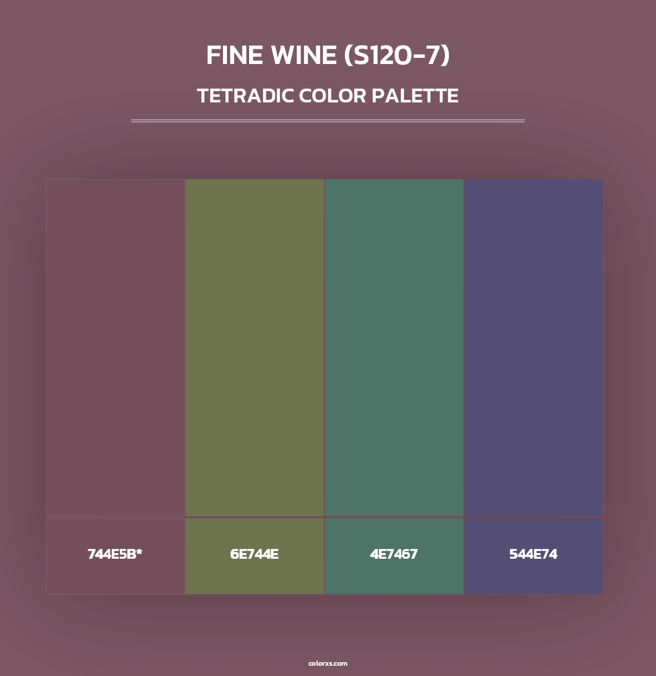 Fine Wine (S120-7) - Tetradic Color Palette