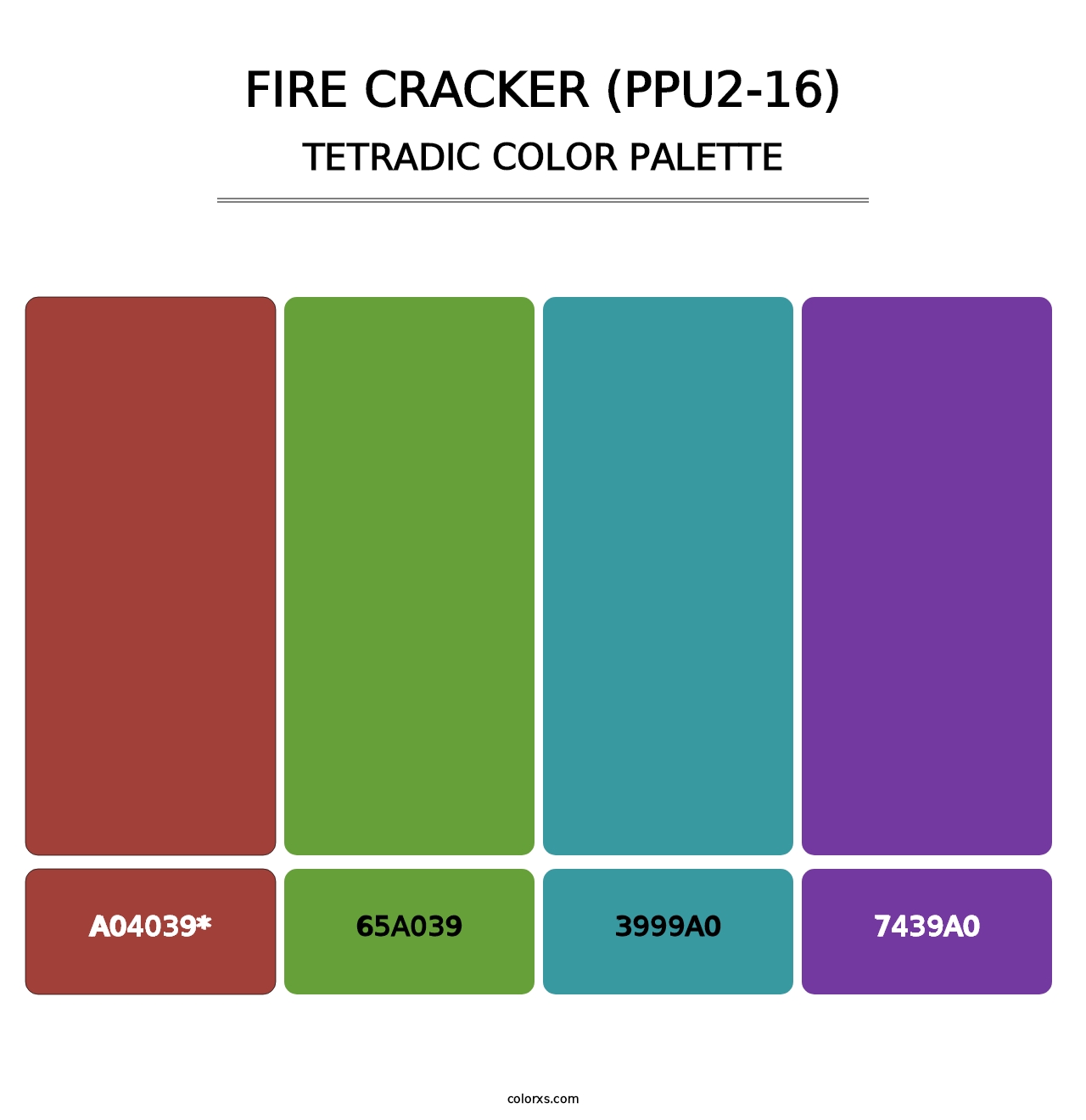 Fire Cracker (PPU2-16) - Tetradic Color Palette