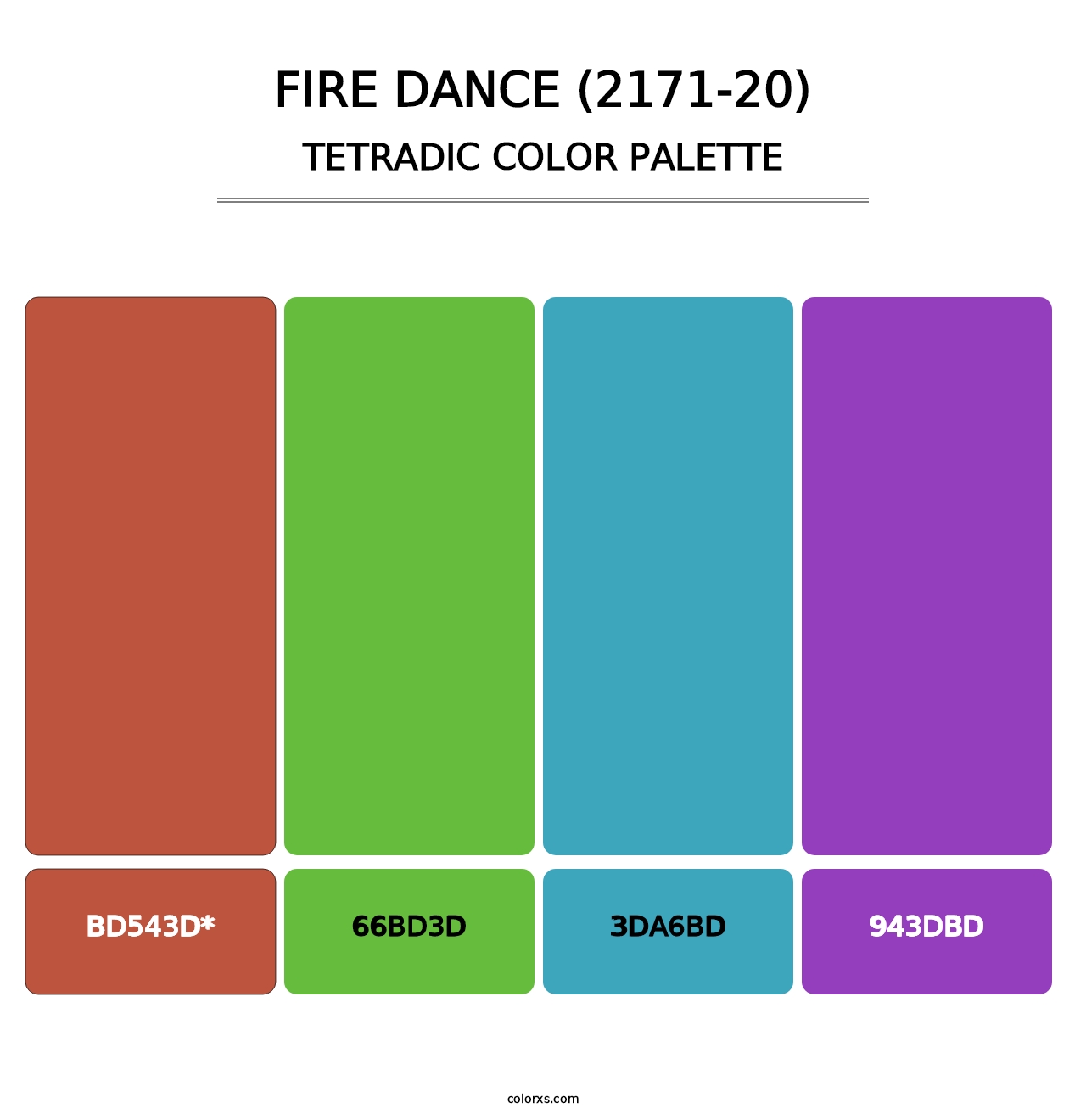 Fire Dance (2171-20) - Tetradic Color Palette