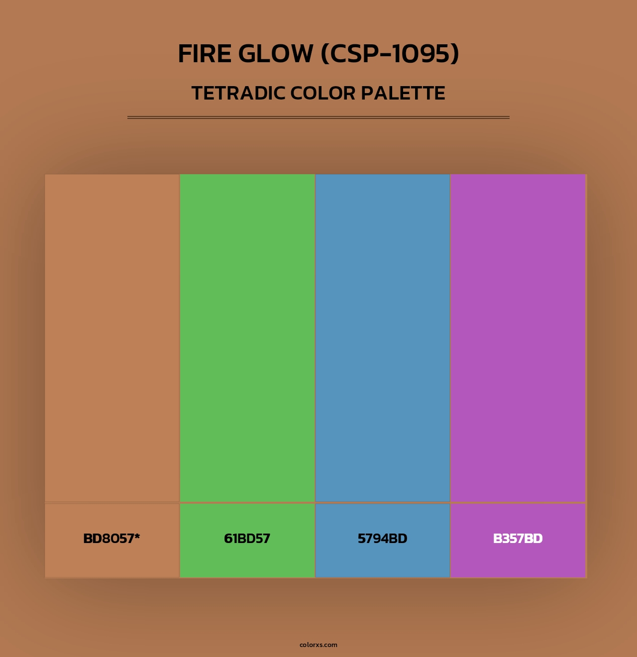 Fire Glow (CSP-1095) - Tetradic Color Palette