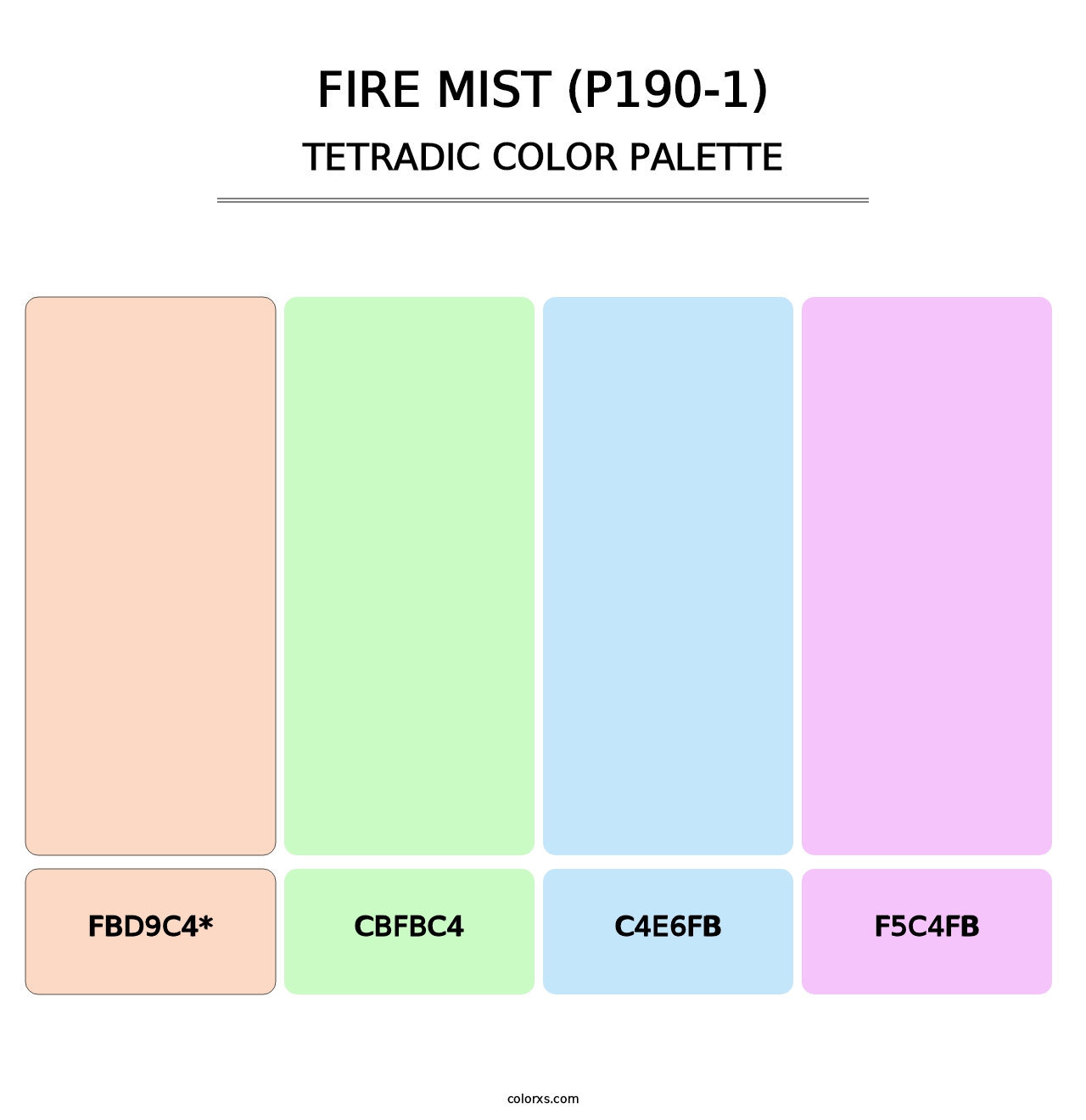 Fire Mist (P190-1) - Tetradic Color Palette