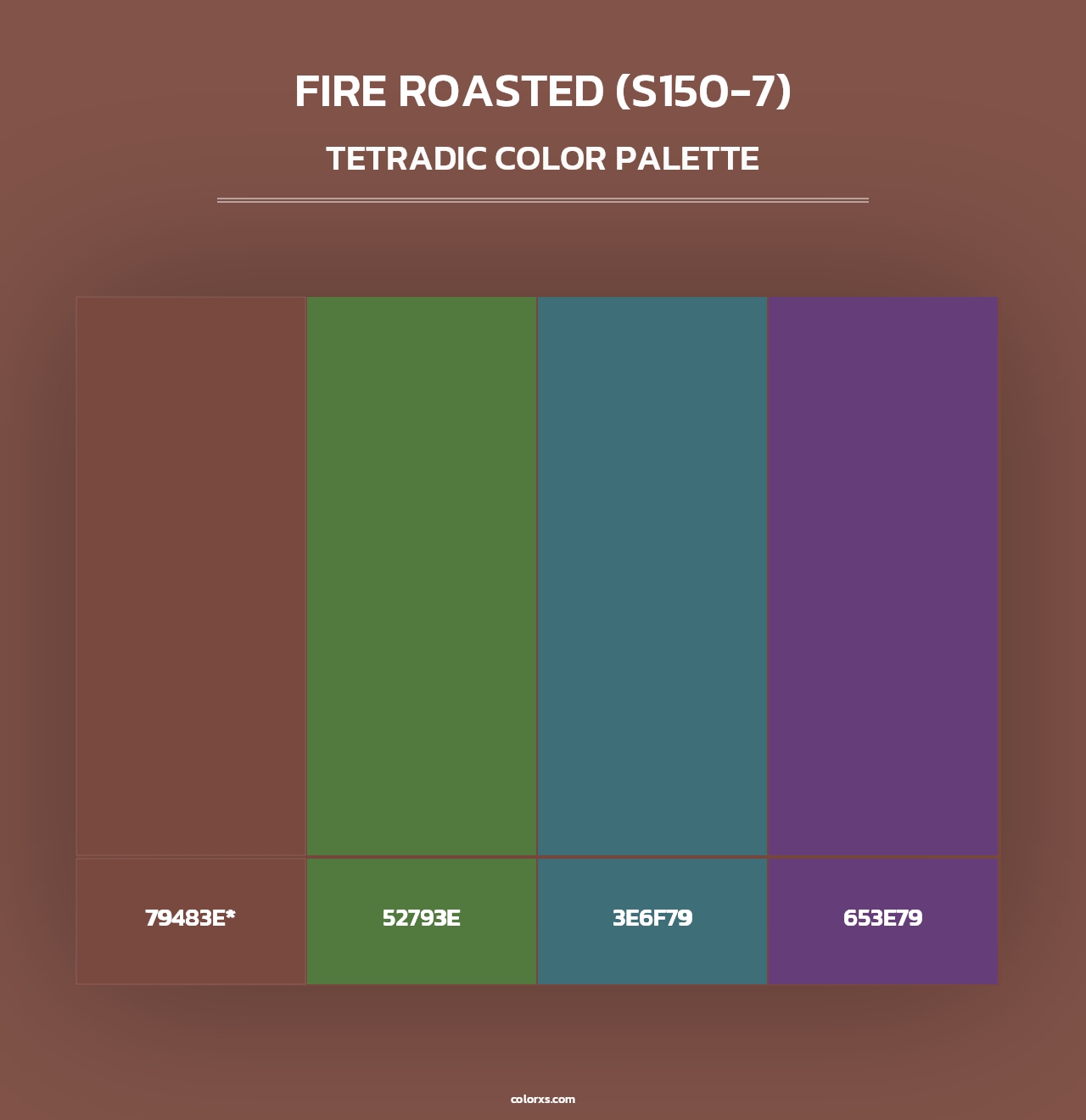 Fire Roasted (S150-7) - Tetradic Color Palette