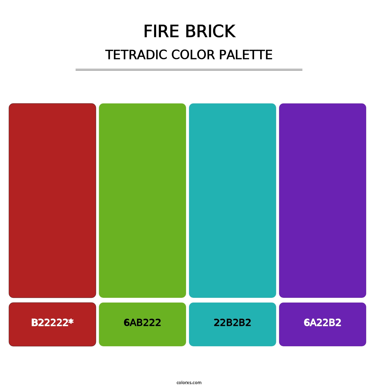 Fire Brick - Tetradic Color Palette