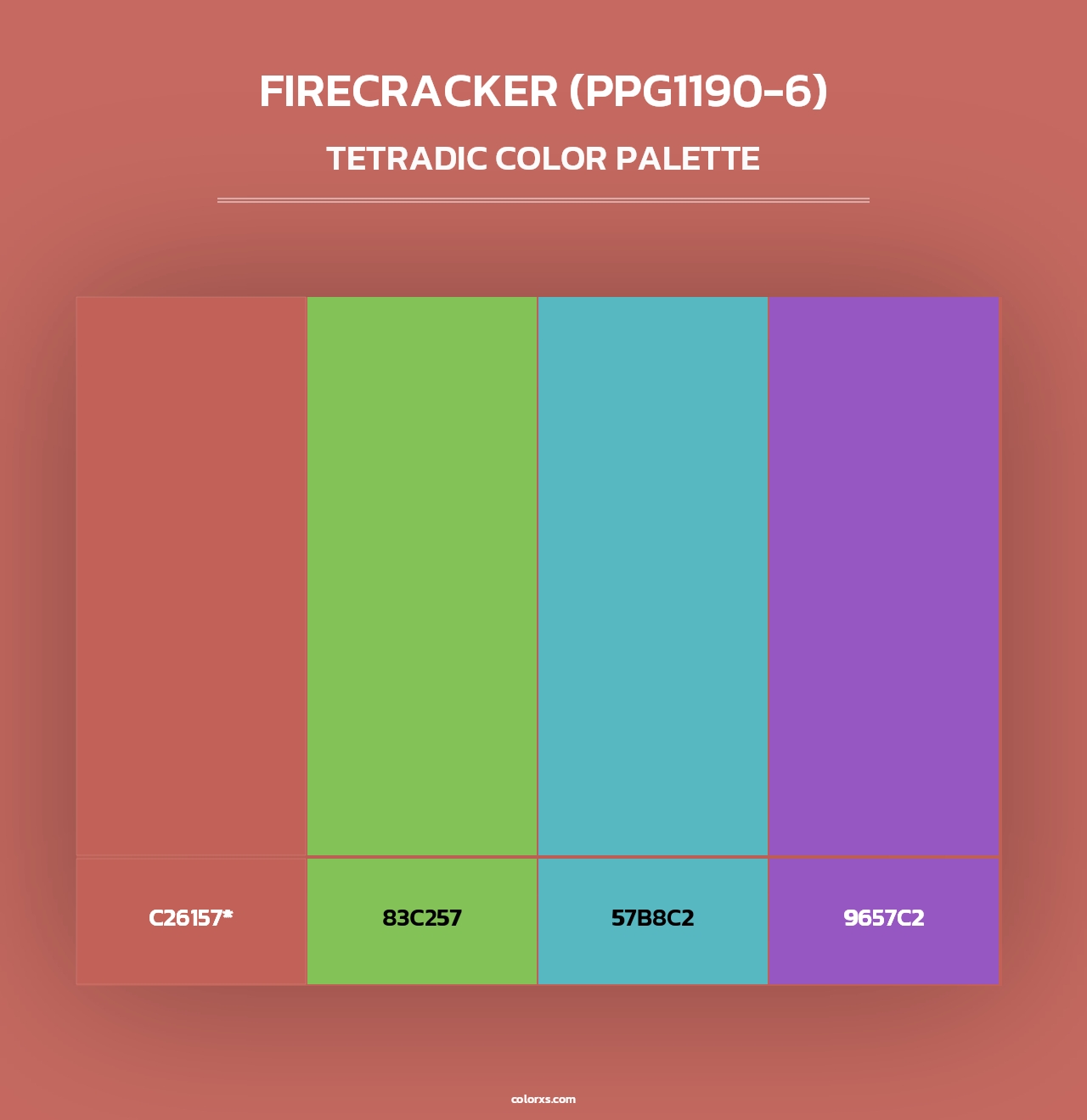 Firecracker (PPG1190-6) - Tetradic Color Palette