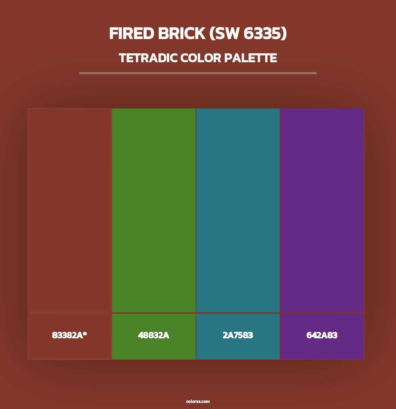 Fired Brick (SW 6335) - Tetradic Color Palette