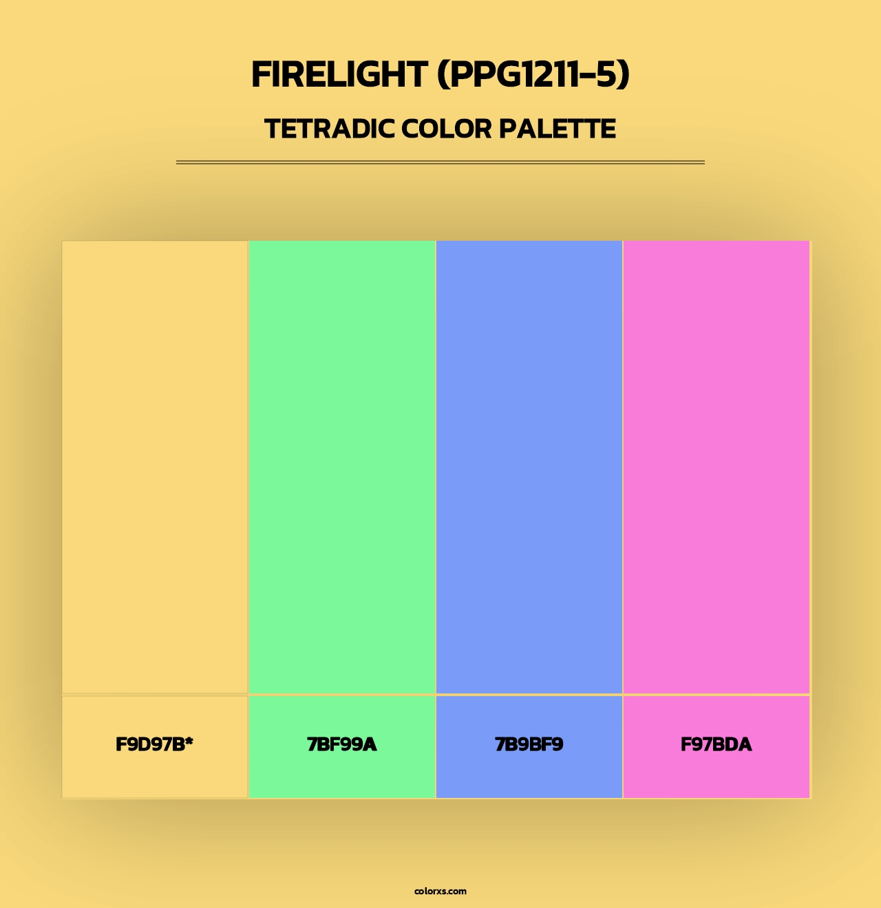 Firelight (PPG1211-5) - Tetradic Color Palette