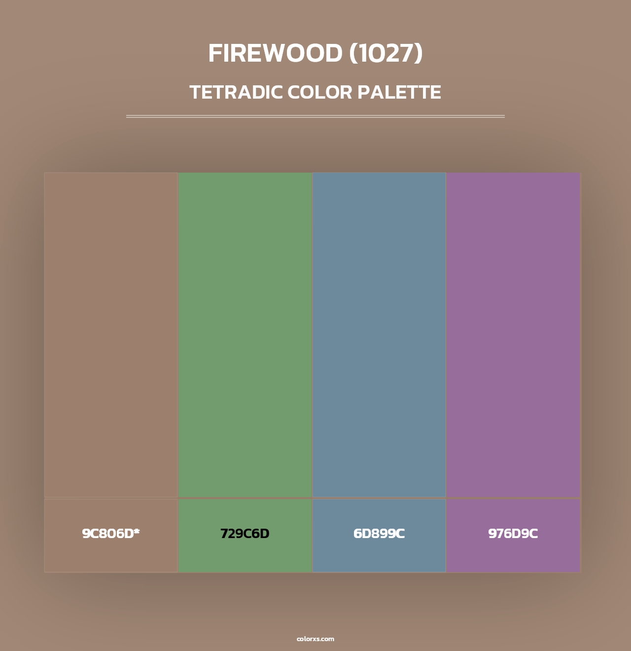 Firewood (1027) - Tetradic Color Palette